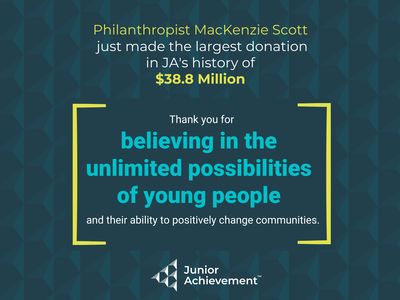 Read the MacKenzie Scott Makes Largest Investment in Young People in JA’s History